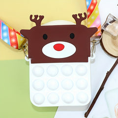 Cartoon Silicone Crossbody Bag Mini Coin Purse For Girls