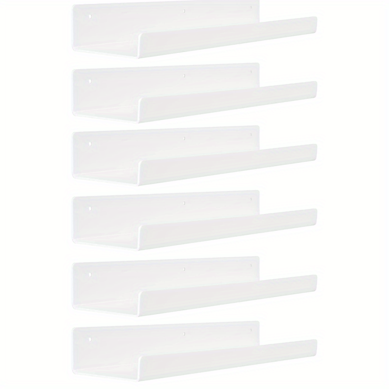 Acrylic Floating Shelves Wall Mounted Bookshelves Thick