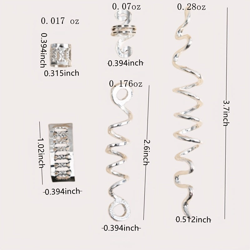 Viking Hair Beads Silver Hair Accessories