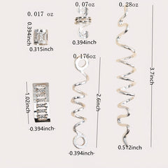 Viking Hair Beads Silver Hair Accessories