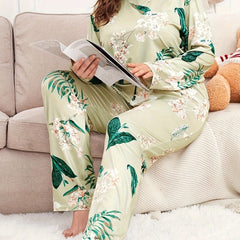 Lounge Set Women's Plus Floral Print Long