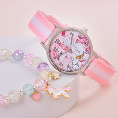 Unicorn Watch Wallet Hair Clip Set for Toddler Girls