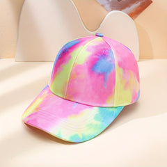 Pink Gradient Tie Dye Baseball Cap Lightweight Sun Hat Adjustable Golf Dad Hat