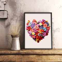 Mysterious Flower Wooden Puzzle Heart Shaped Floral High Difficulty