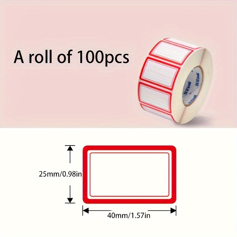 PVC Label Roll for Office and Household Labeling, 100-1000 pcs