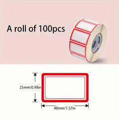 PVC Label Roll for Office and Household Labeling, 100-1000 pcs