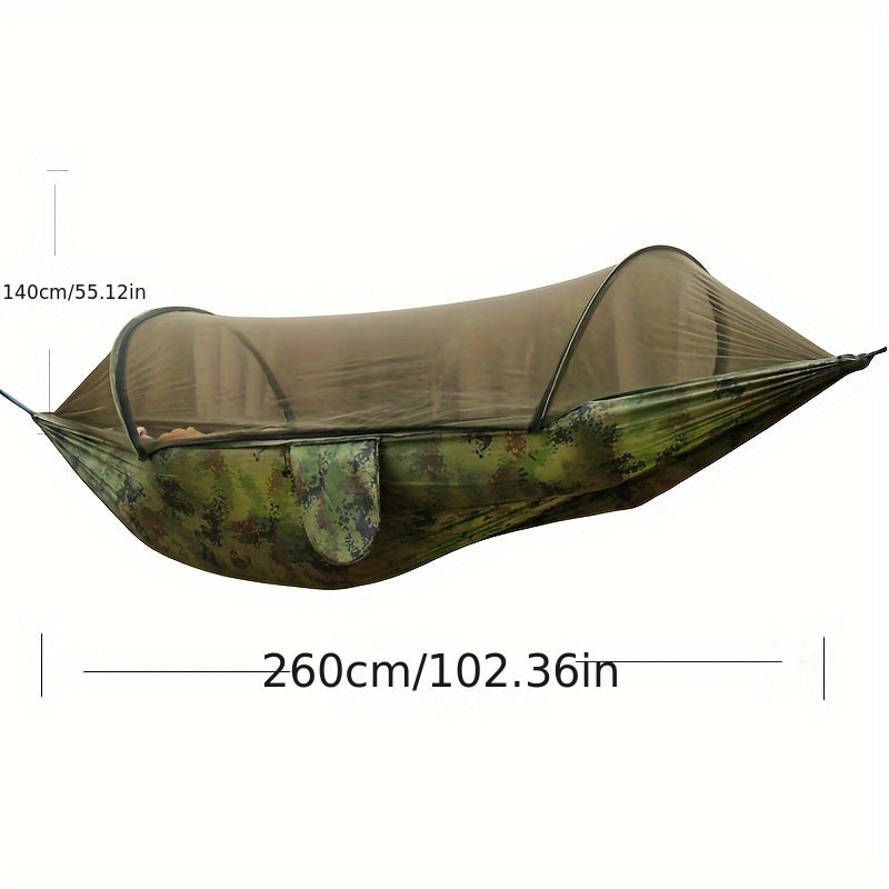 Anti Rollover Nylon Hammock with Mosquito Net for Camping