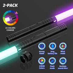 RGB Light Sword 15 Lights Breathing Mode USB Rechargeable