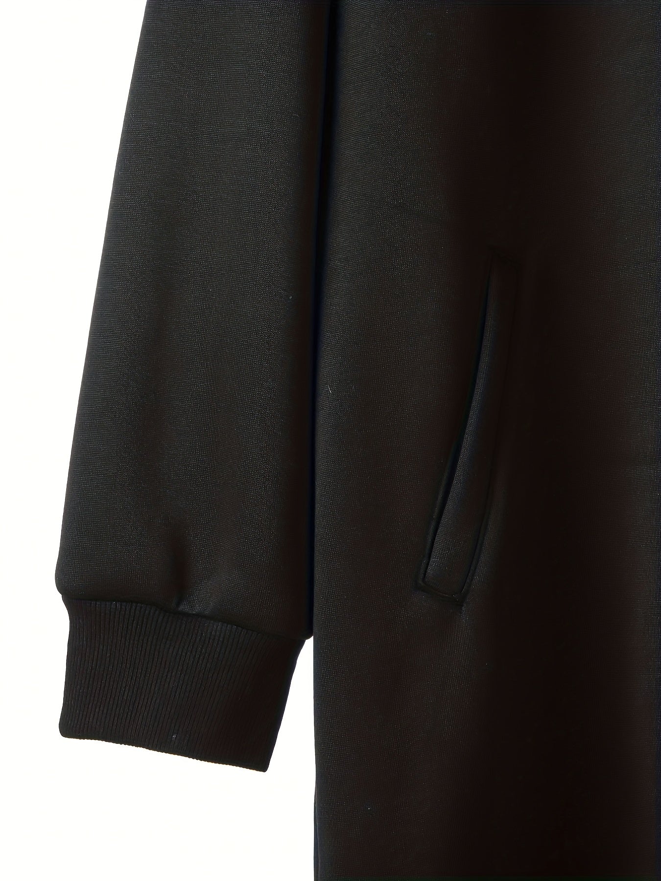Solid Hooded Drawstring Long Sleeve Sweatshirt Dress With Pockets
