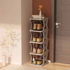 1pc Folding Shoe Rack Stackable Layer Cabinet for Bedroom Living Room Bathroom