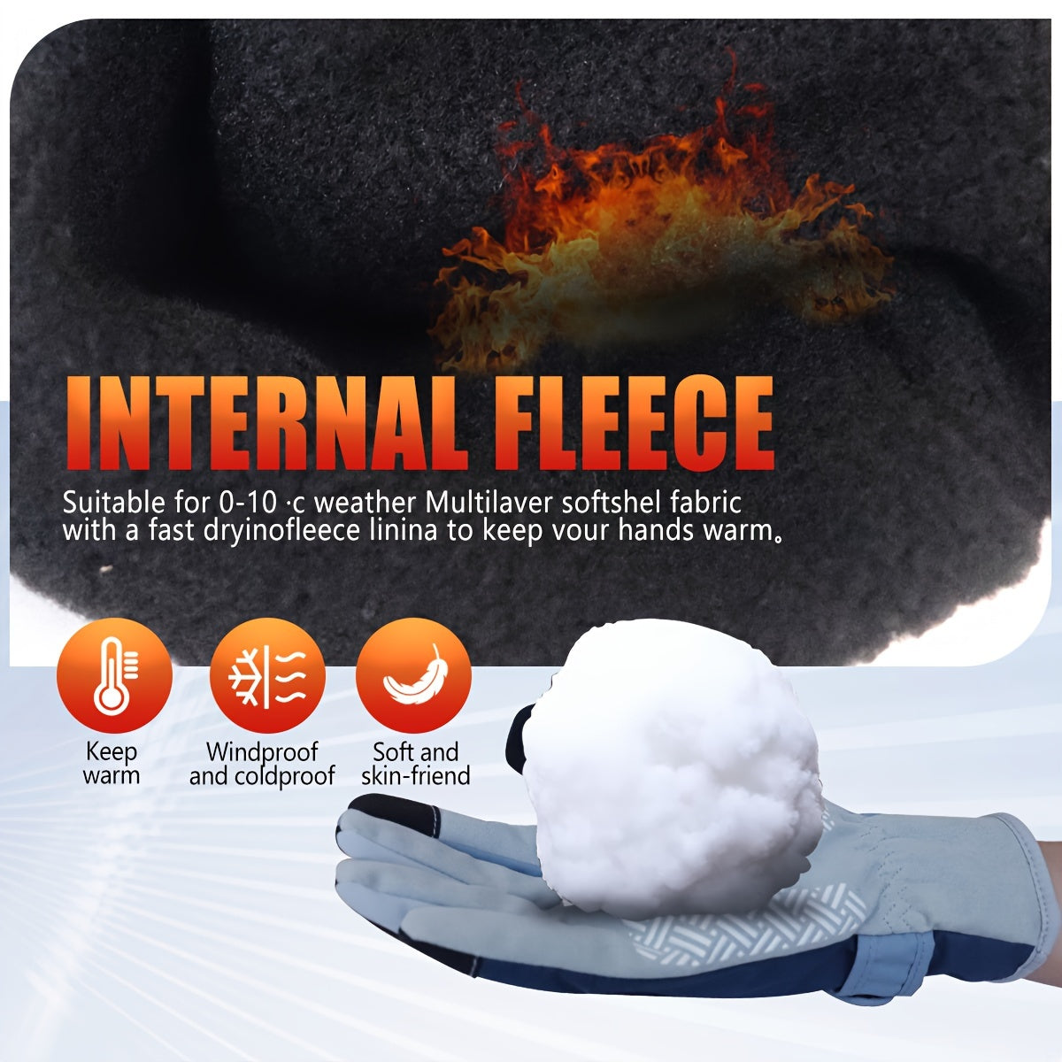 Touch Screen Winter Gloves for Men and Women, Warm Cold Weather Gloves