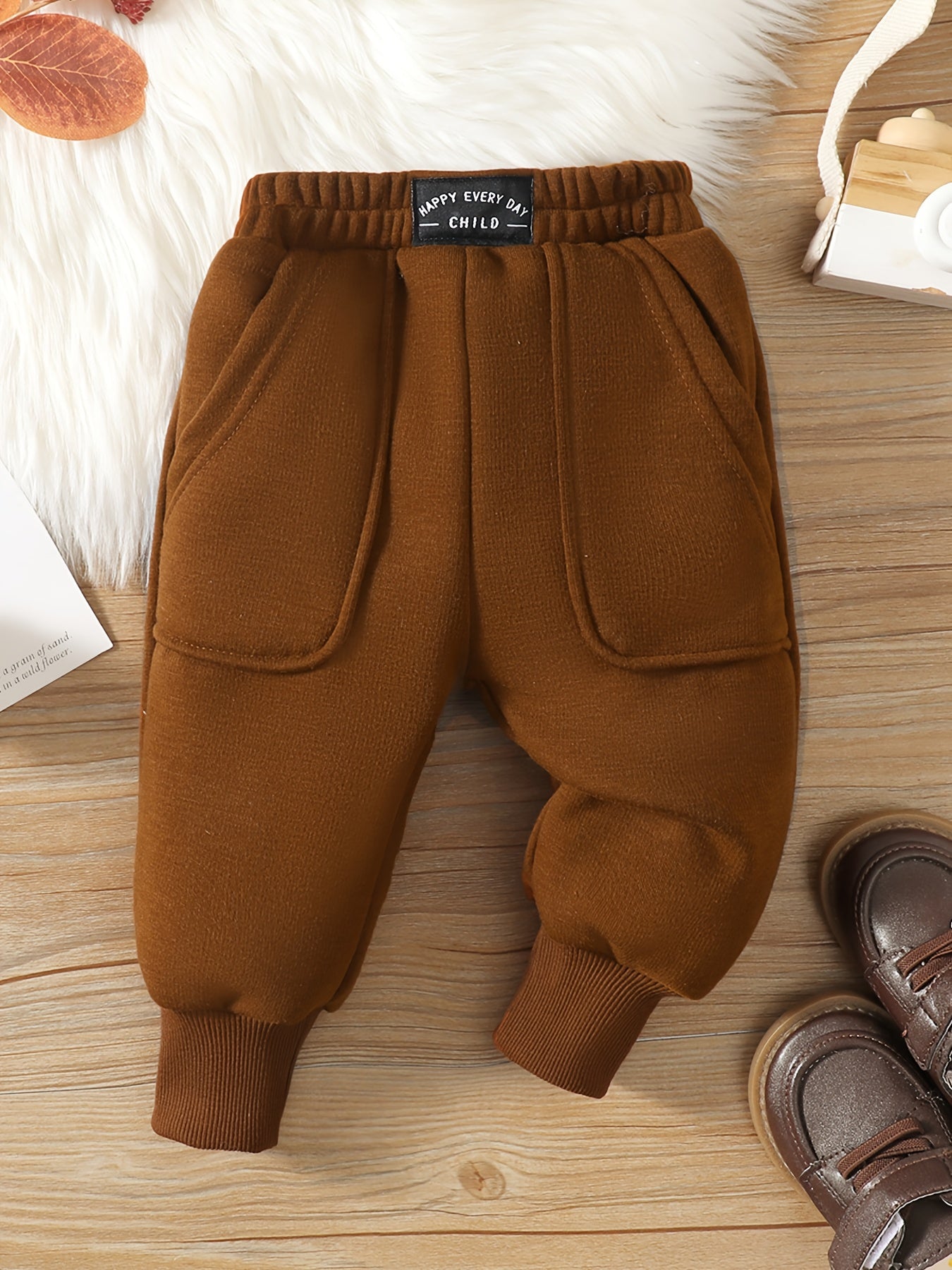 Baby's Casual Pants with Pockets Kid's Trousers Leggings