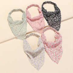 Chiffon Floral Print Triangle Scarf Hair Wrap Women Headband Bandana