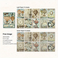 30 Pcs Vintage Scrapbook Paper Book for DIY Scrapbooking & Journaling