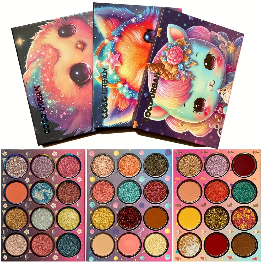 Anime Cosplay Eyeshadow Palette, 12 Matte & Shimmer Shades