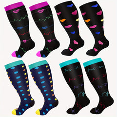 Copper Compression Socks for Women Plus Size - Knee Highs