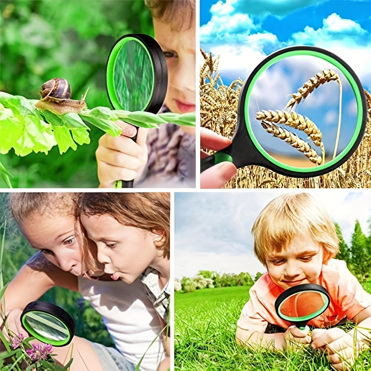 Handheld Magnifying Glass 10X Real Glass Lens