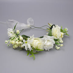 Romantic Princess Floral Crown Bridal Headband Bridesmaid Gift