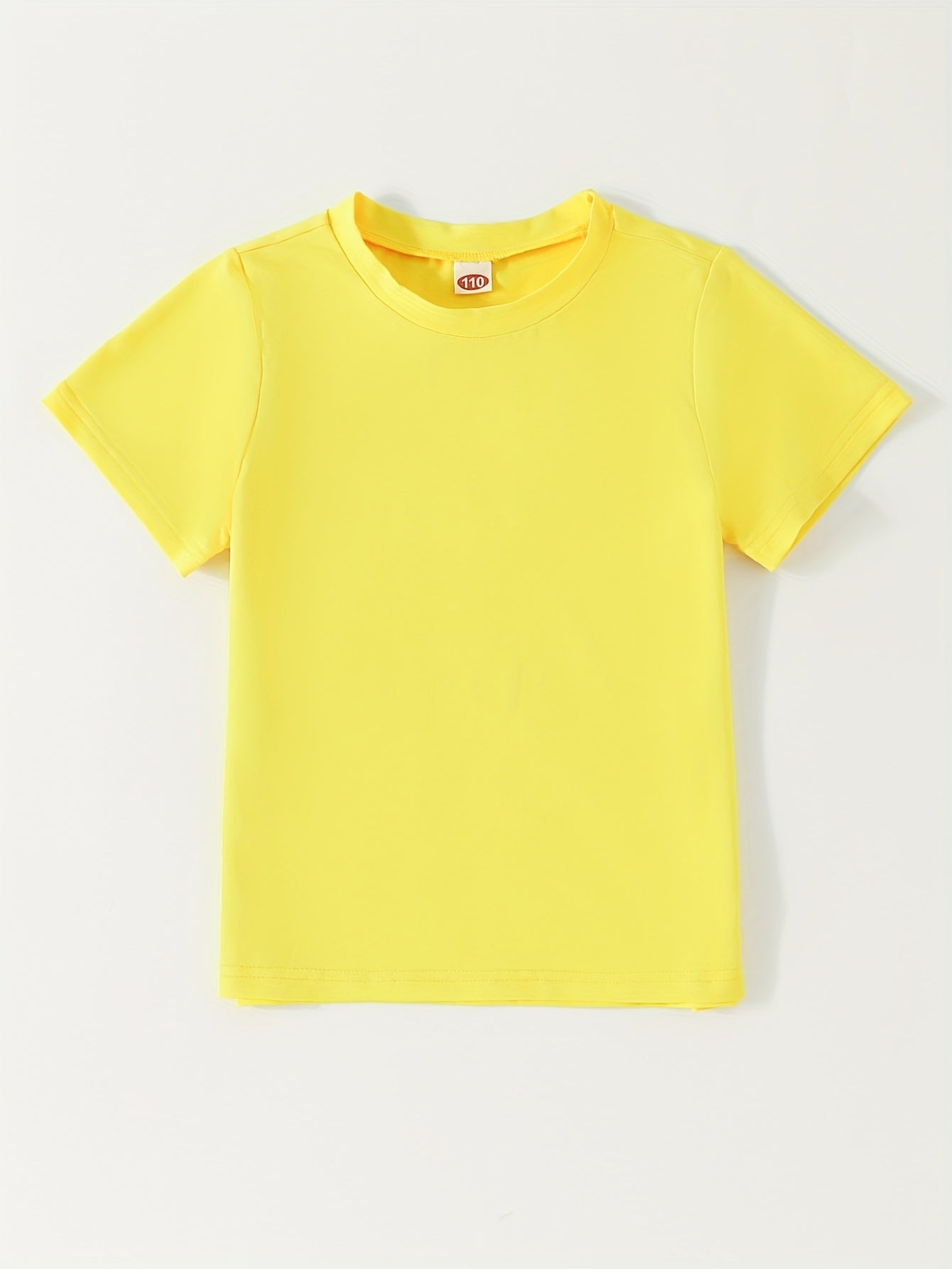 7pcs Boy's Solid Comfy T Shirt for Outdoor Summer