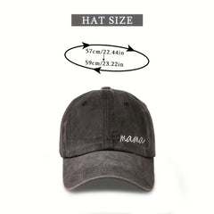 Unisex Sunshade Adjustable Baseball Cap MAMA Embroidery
