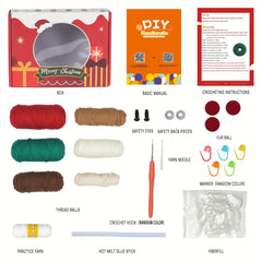 DIY Crochet Doll Christmas Set Decorations - Gnome Deer Baubles