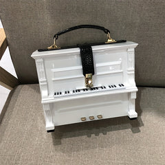 Piano Shape Acrylic Crossbody Bag with Chain - Gift for Women