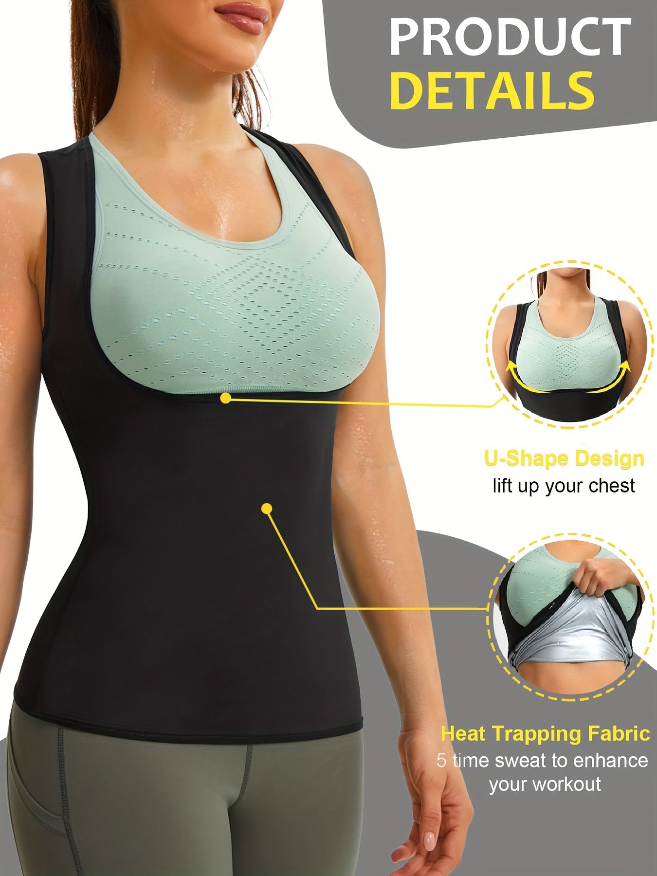 Open Bust Shaping Tank Tops Waist Trainer Tummy Control Slimmer Top