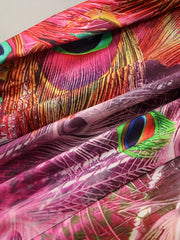 Women's Plus Peacock Feather Print Jumpsuit