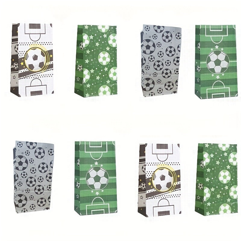 8pcs Soccer Party Bags Soccer Treat Bags Soccer Paper Bags Soccer Candy Bags