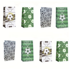 8pcs Soccer Party Bags Soccer Treat Bags Soccer Paper Bags Soccer Candy Bags