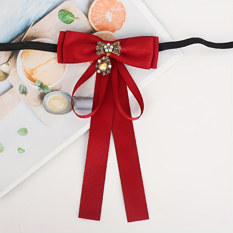 Crystal Pendant Bow Tie for Women
