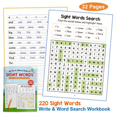 LACHILLY 220 Sight Words Workbook for Kids Writing Practice