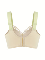 Floral Lace Wireless Push Up Bra Soft Comfortable Lingerie