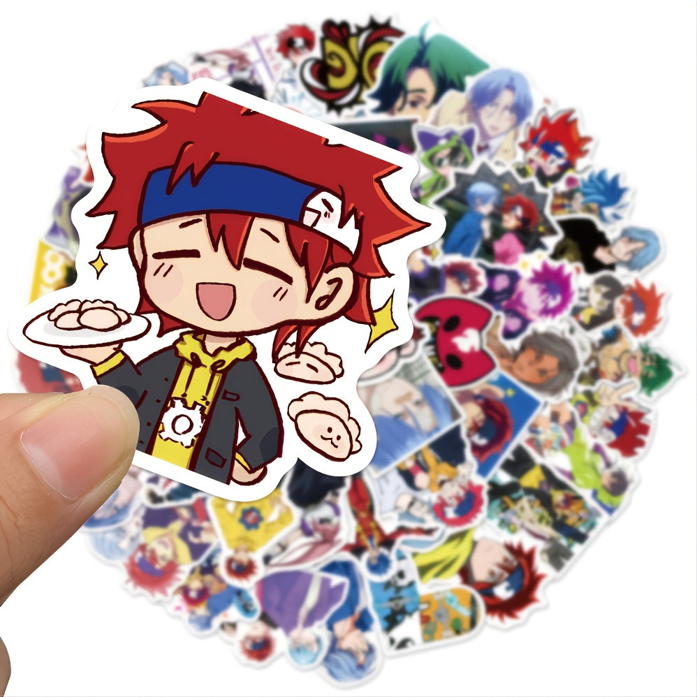 50sheets Anime Cartoon Graffiti Sticker for Ipad Luggage Car Notebook Computer