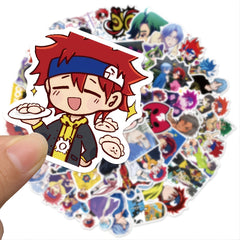 50sheets Anime Cartoon Graffiti Sticker for Ipad Luggage Car Notebook Computer
