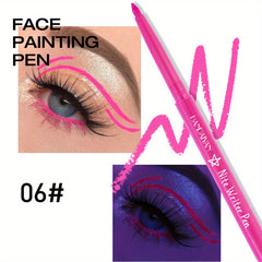 12 Colors Fluorescent Eyeliner Pen UV Waterproof Halloween Makeup