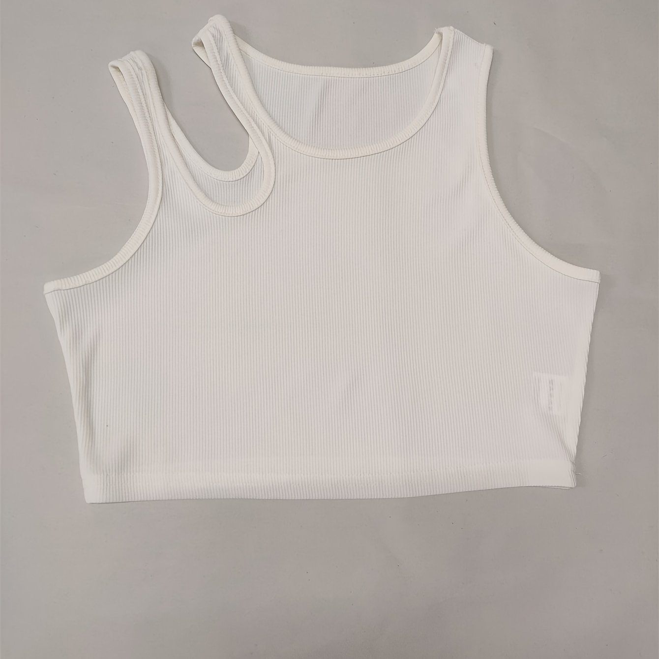 Sexy Sleeveless Tank Top Asymmetrical Neck for Summer