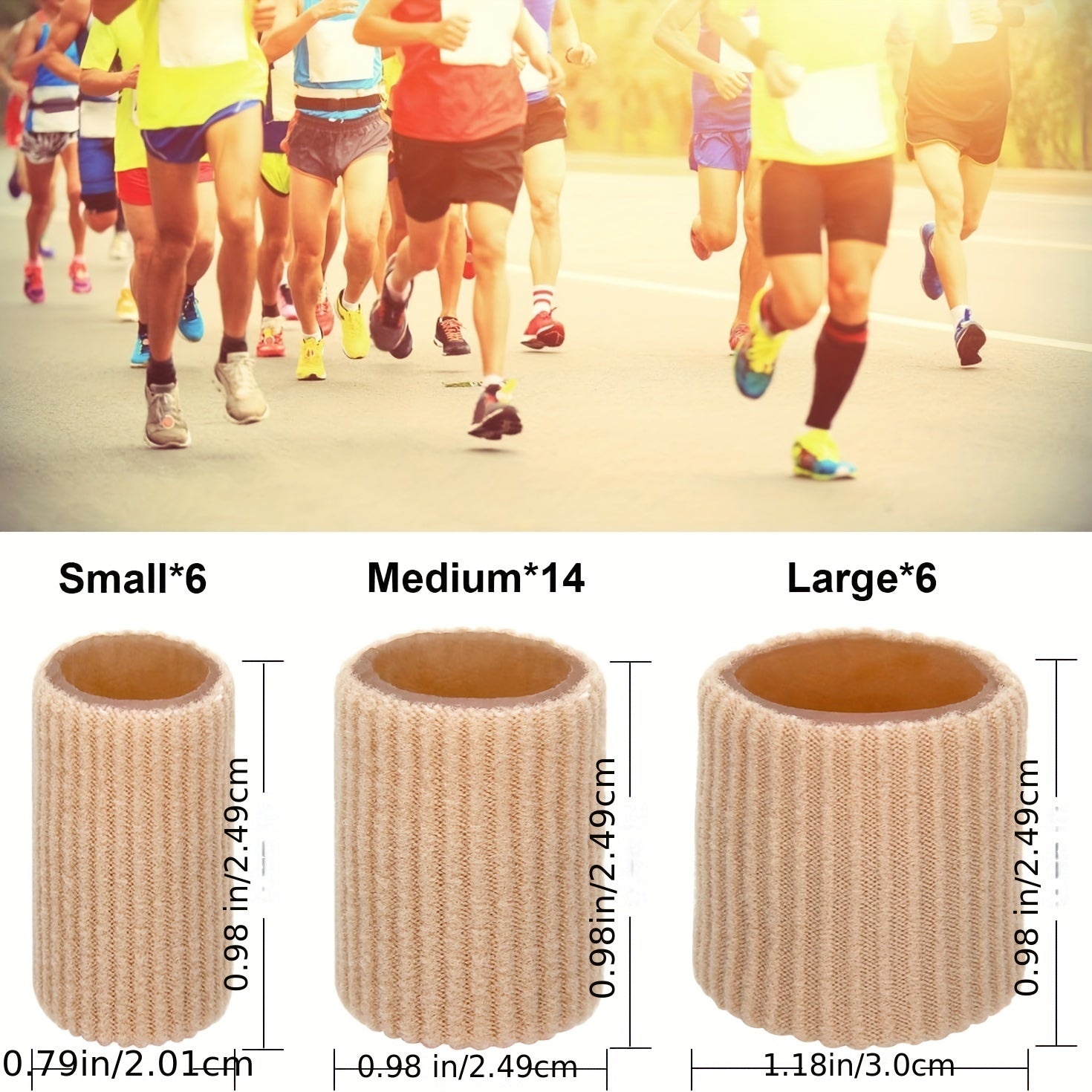 26pcs Toe Cushion Tube Toe Tubes Sleeves Gel Corn Pad Protectors 3 Sizes