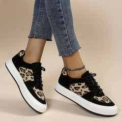 Leopard Print Skate Shoes Low Top Sports Sneakers