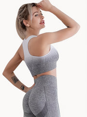 Gradient Sports Bra High Elastic Breathable Quick Drying