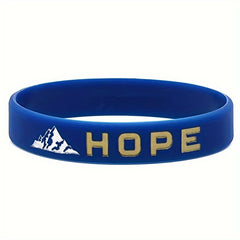 Set of 3 Slogan Rubber Bracelet Silicone Wristband