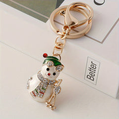 Christmas Tree Snowman Rabbit Keychain Pendant Decoration