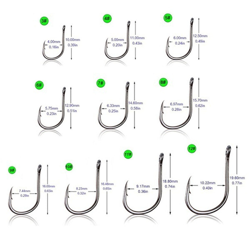 100pcs Fish Hooks Strong and Versatile for Saltwater and Freshwater Fishing