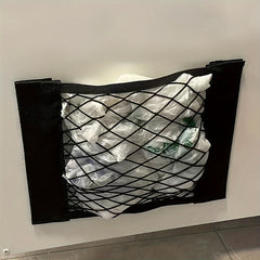 Large Capacity Hook and loop Mesh Garbage Bag Car Wash Storage Net
