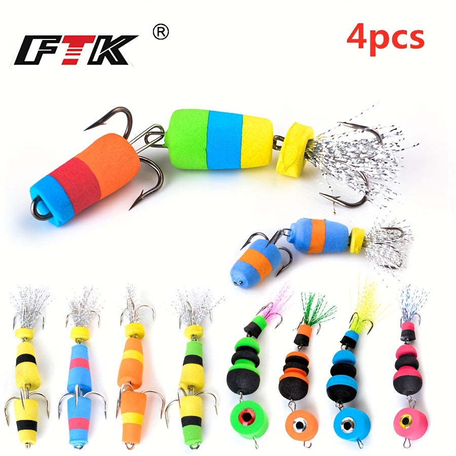 FTK 4PCS Soft Bass Lure 2.1g 3.14inch