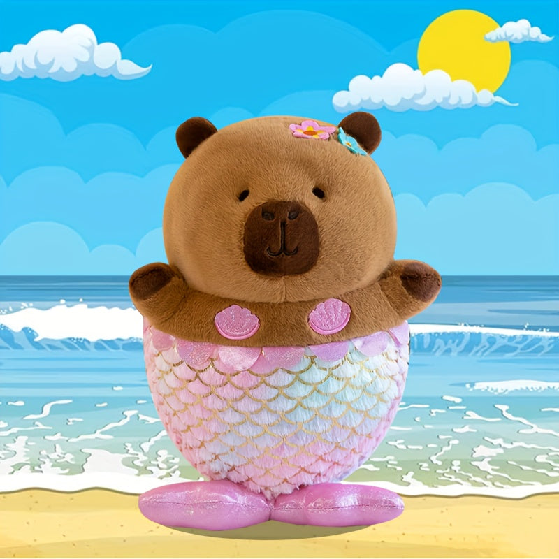 Mermaid Capybara Plush Toy Stuffed Animal - Holi Gift