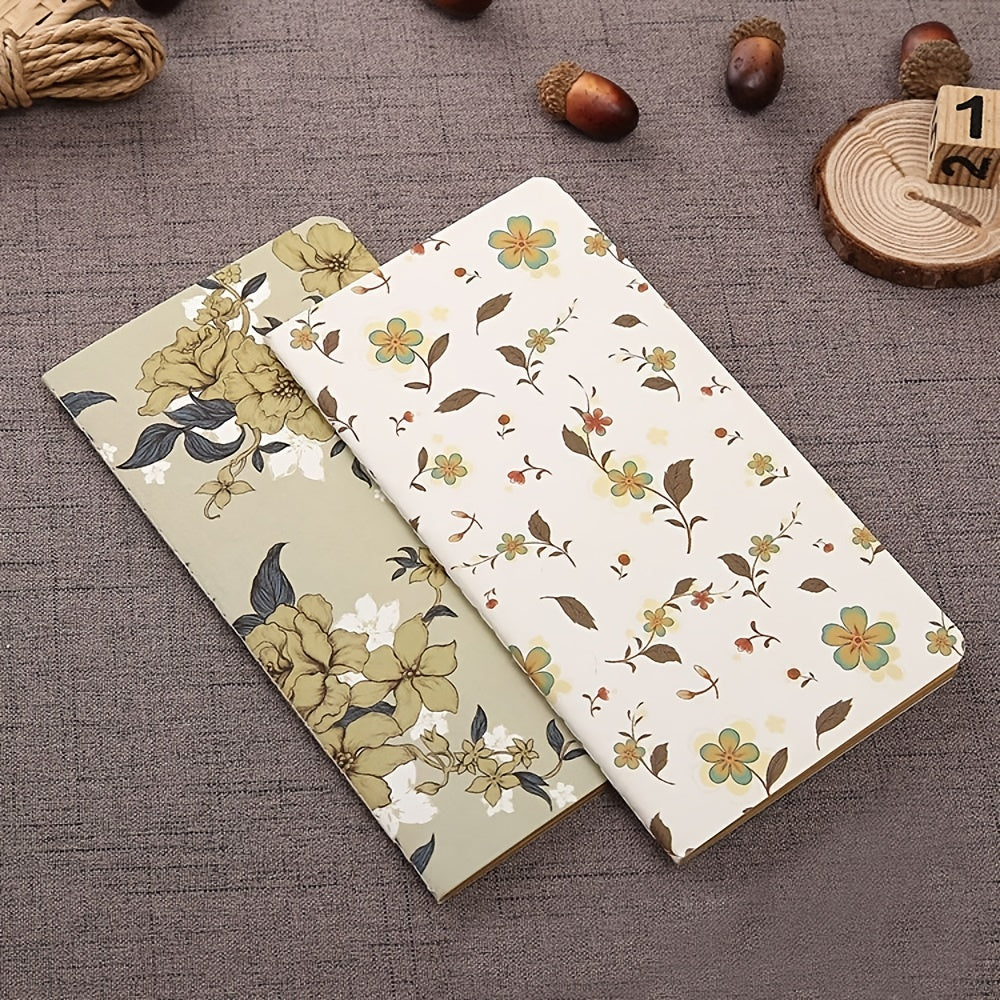 50pg Portable Retro Notebook Faux Leather Cover Thread Binding Vintage Style