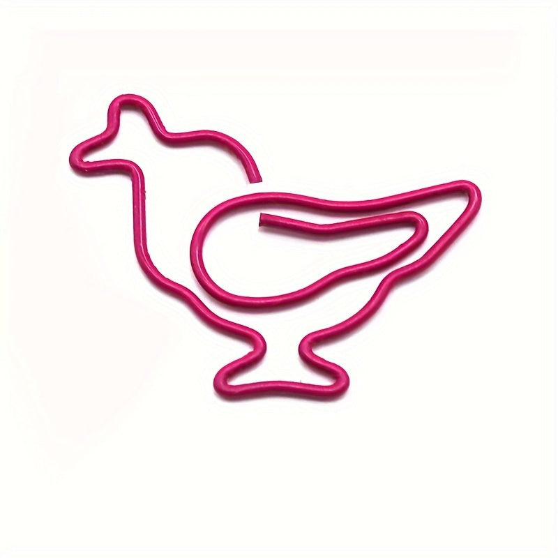 10pcs Chicken Shaped Paper Clips Colorful Push Pins Stationery Clips