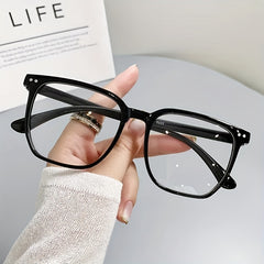 Square Anti Light Glasses For Women Men Jelly Frame Clear Lens Glasses