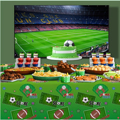 2pcs Sports Theme Birthday Party Tablecloth Football Basketball Rugby Decoration